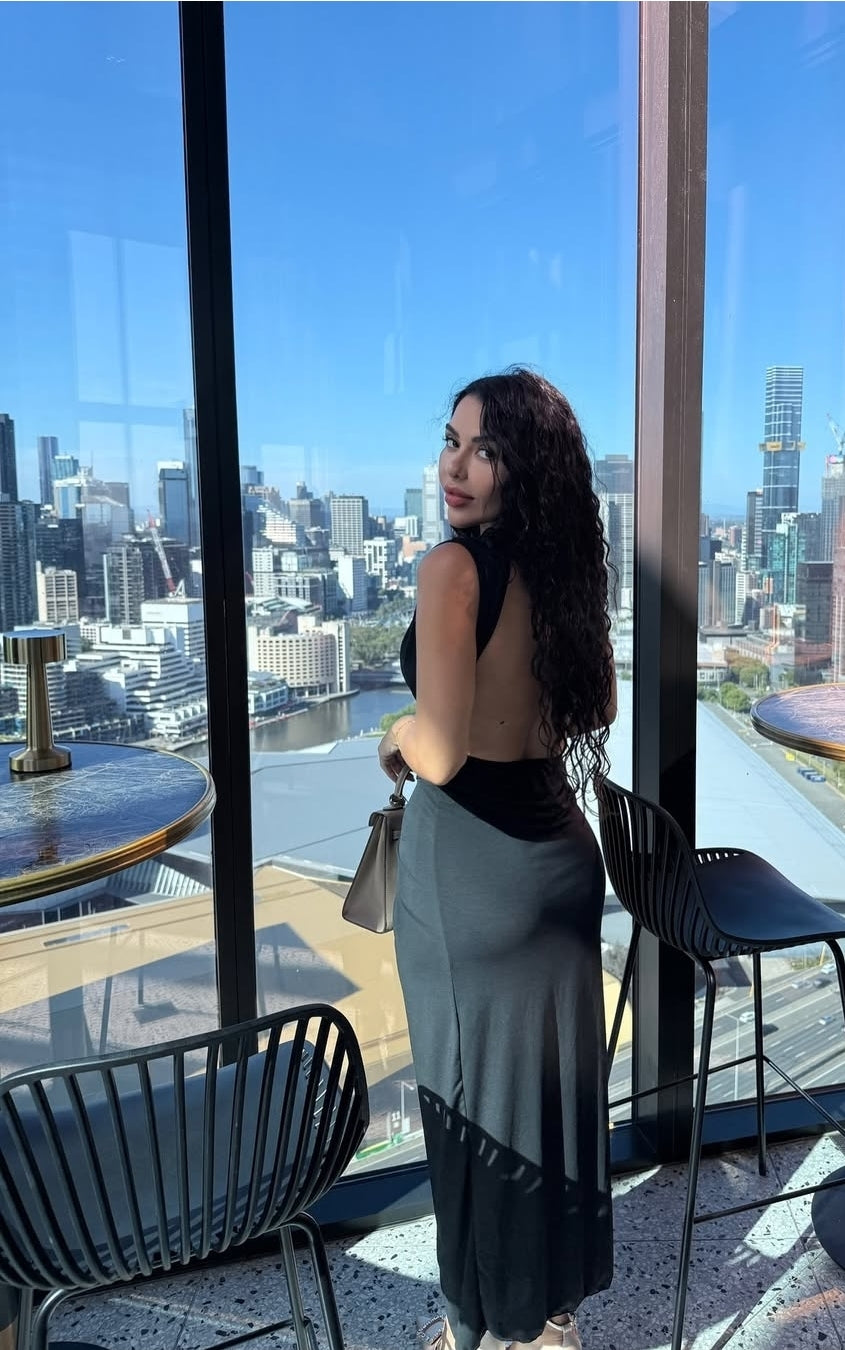 BACKLESS MAXI DRESS