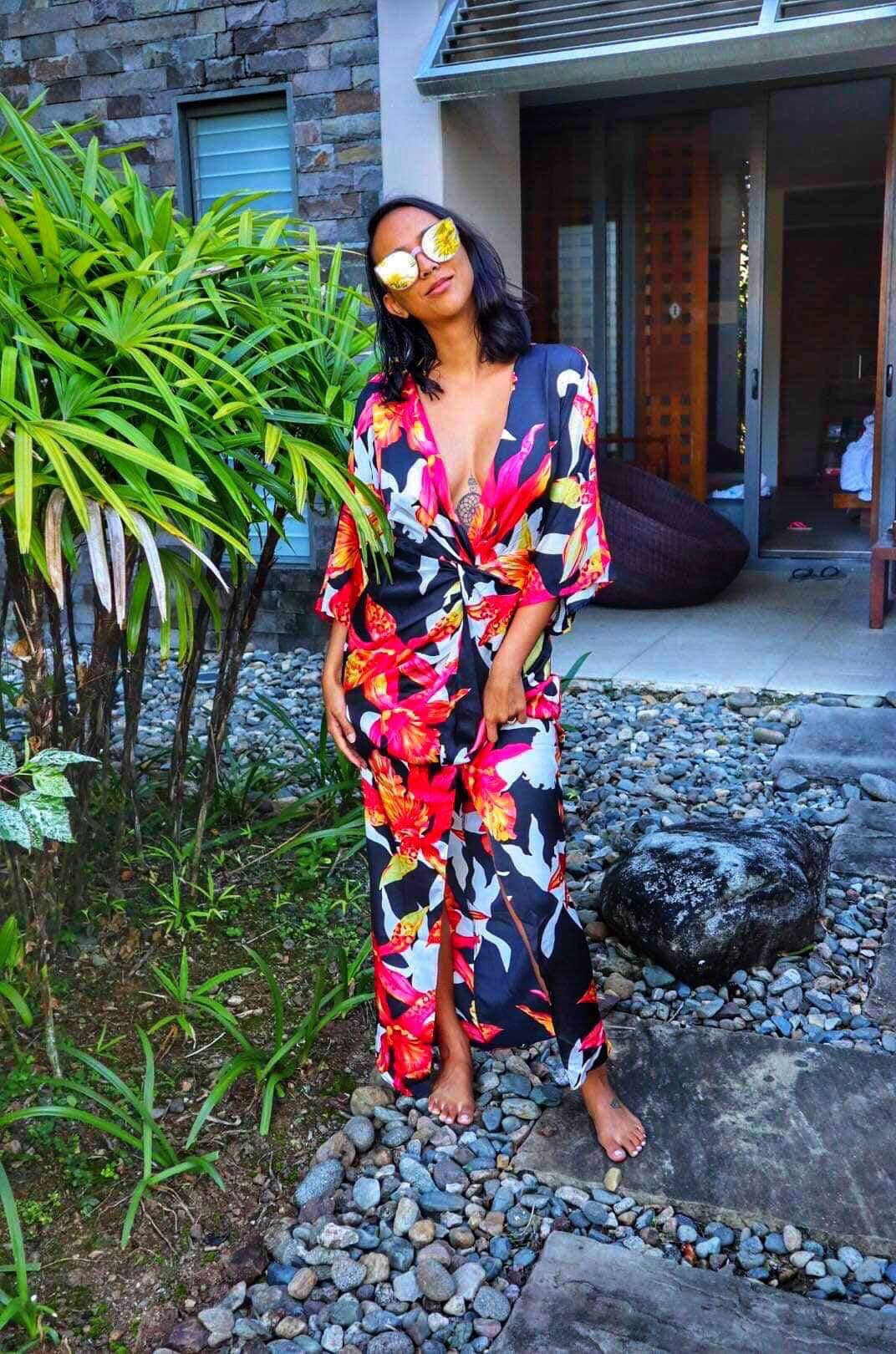 FLOWER KAFTAN MAXI