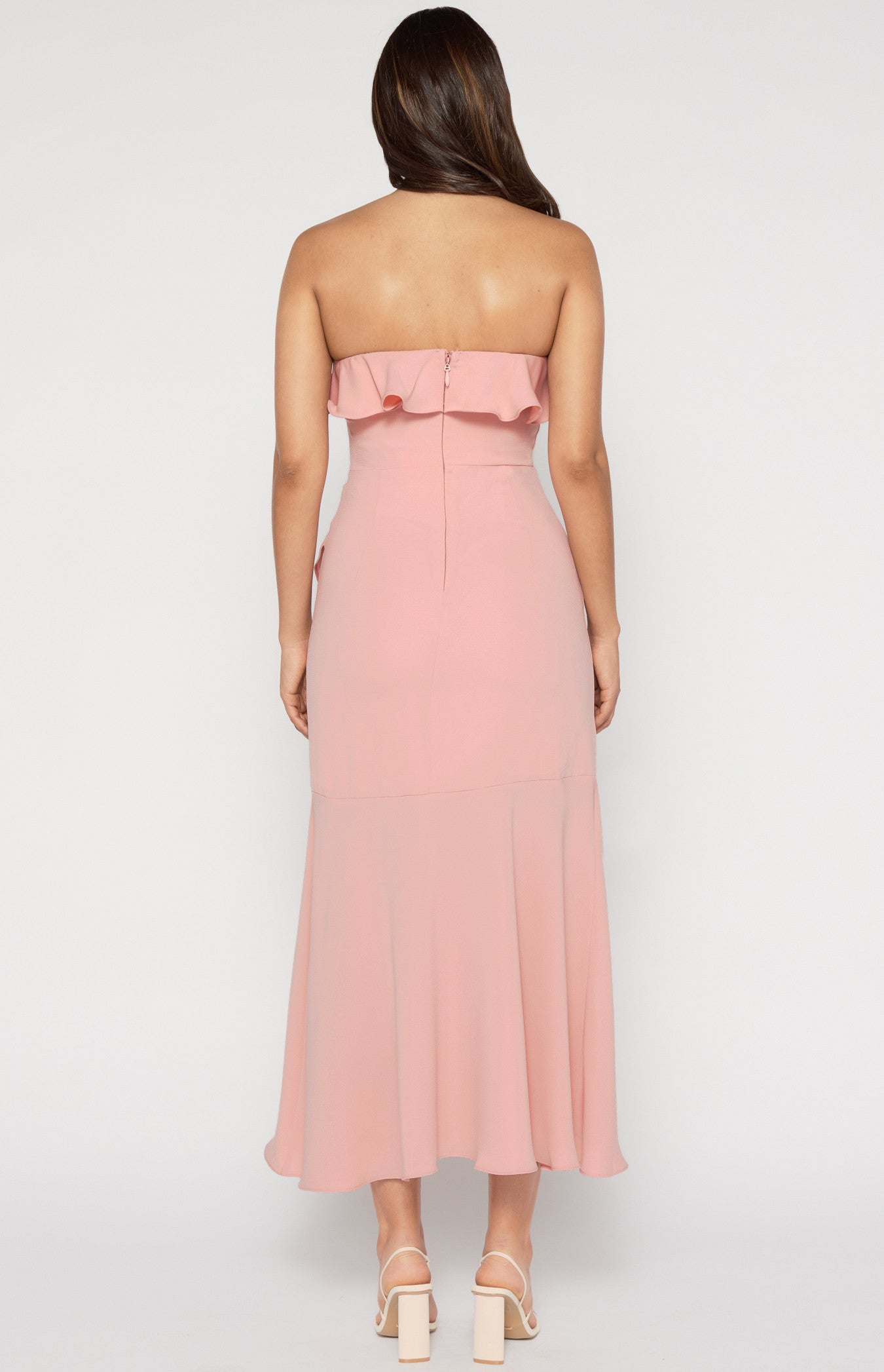 CASCADE FRILL MAXI DRESS