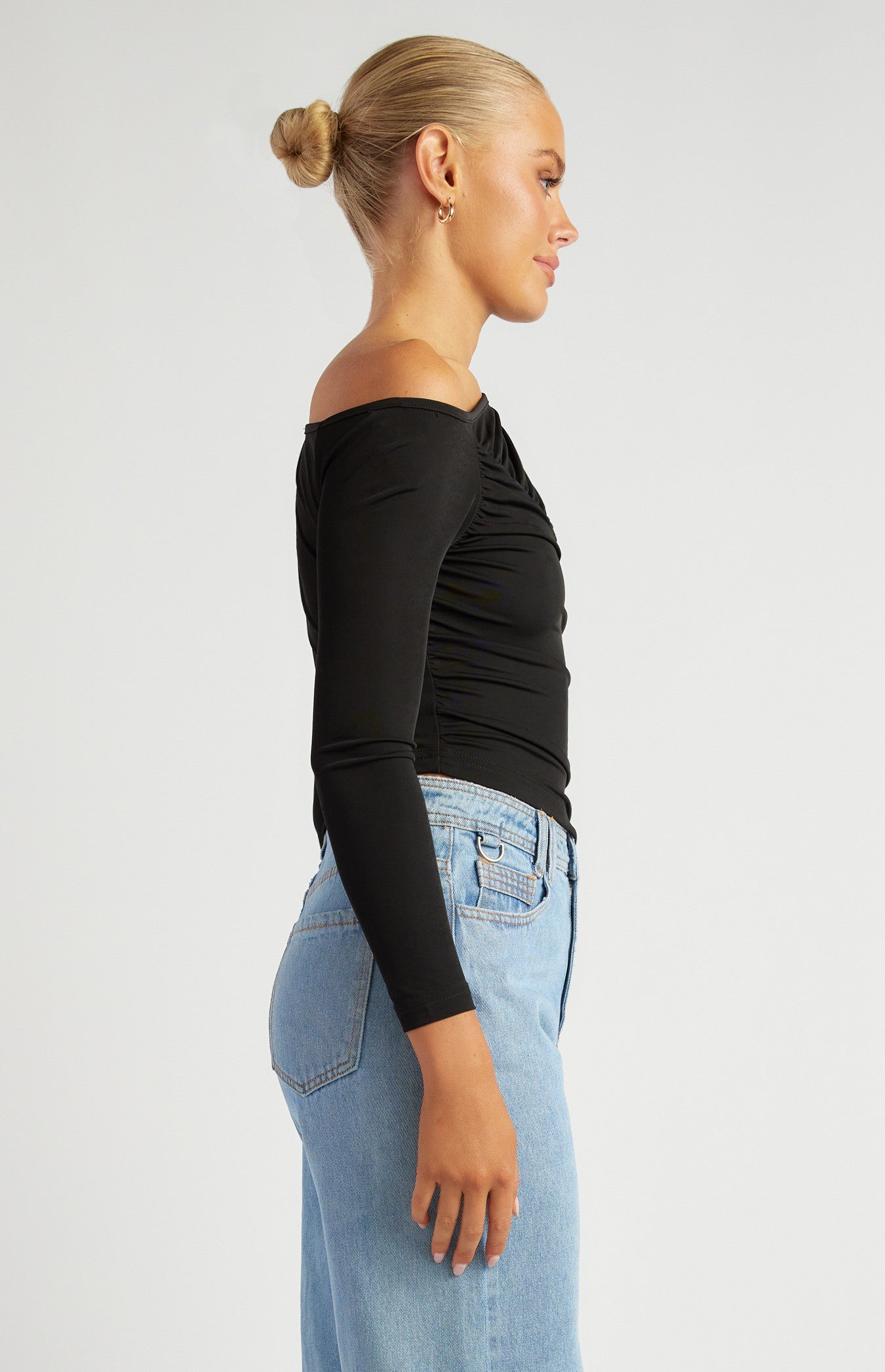 RUCHED JERSY TOP