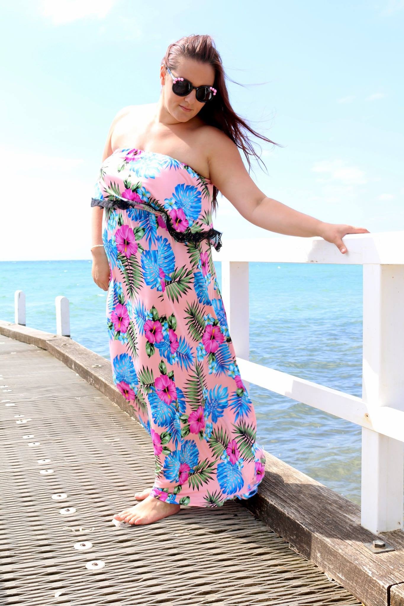 TROPICAL PRINT DRESS