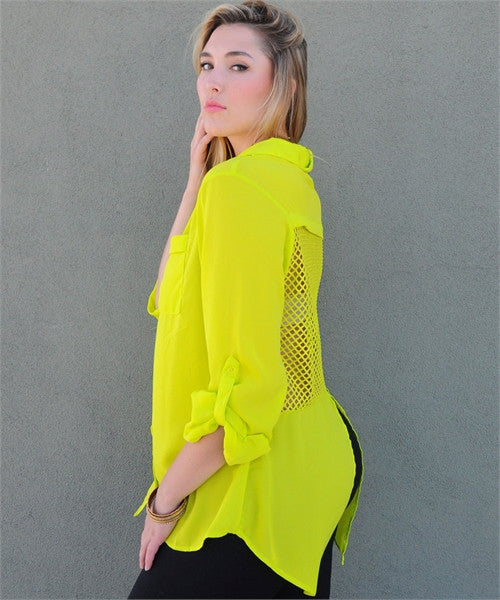 NEON LIME LONG SHIRT
