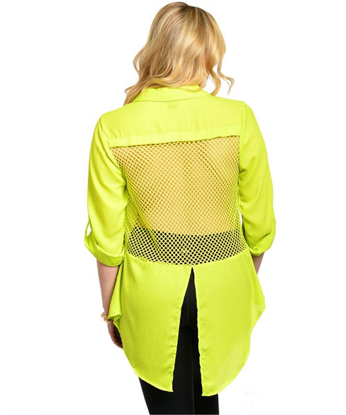 NEON LIME LONG SHIRT