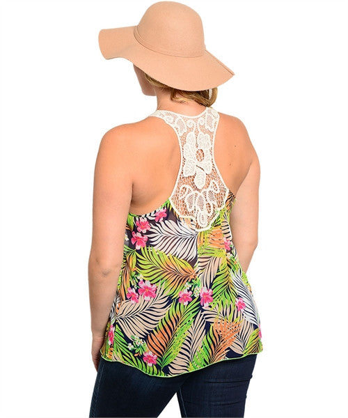 TROPICAL CROCHET TOP