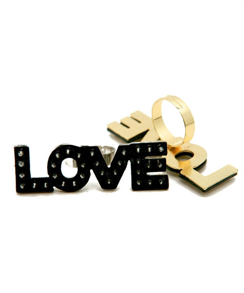 GOLD & SILVER "LOVE" WITH SPIKE