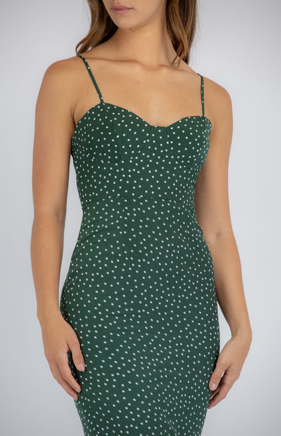 SPOTTED LOVE MIDI DRESS