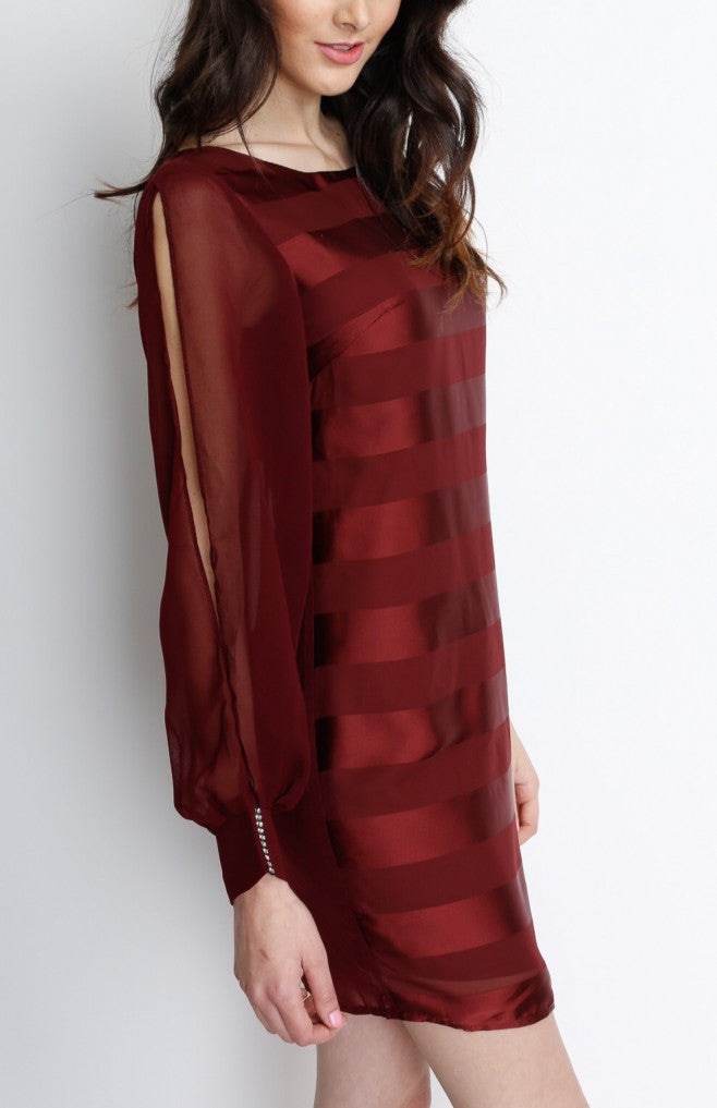 WINE SHIFT DRESS