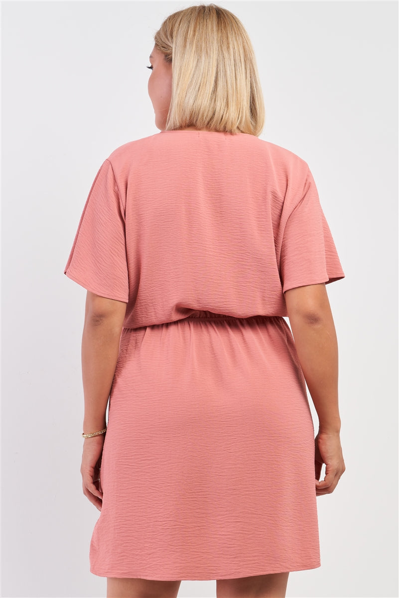 BLUSH WRAP DRESS