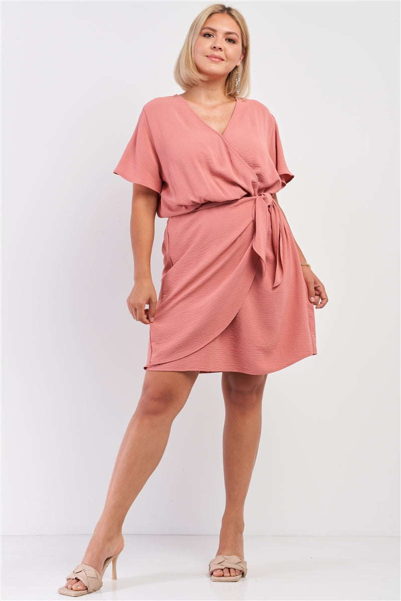 BLUSH WRAP DRESS