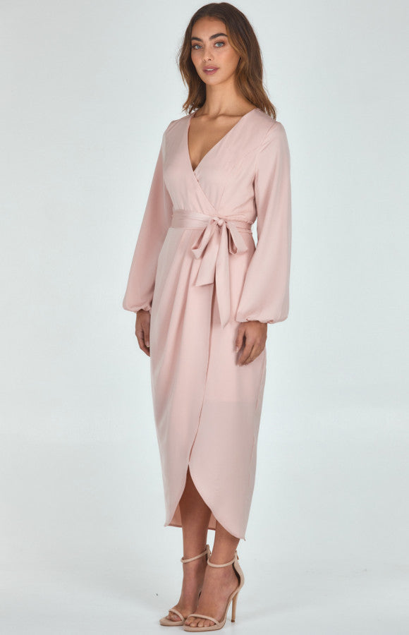 BLUSH TULIP MIDI DRESS