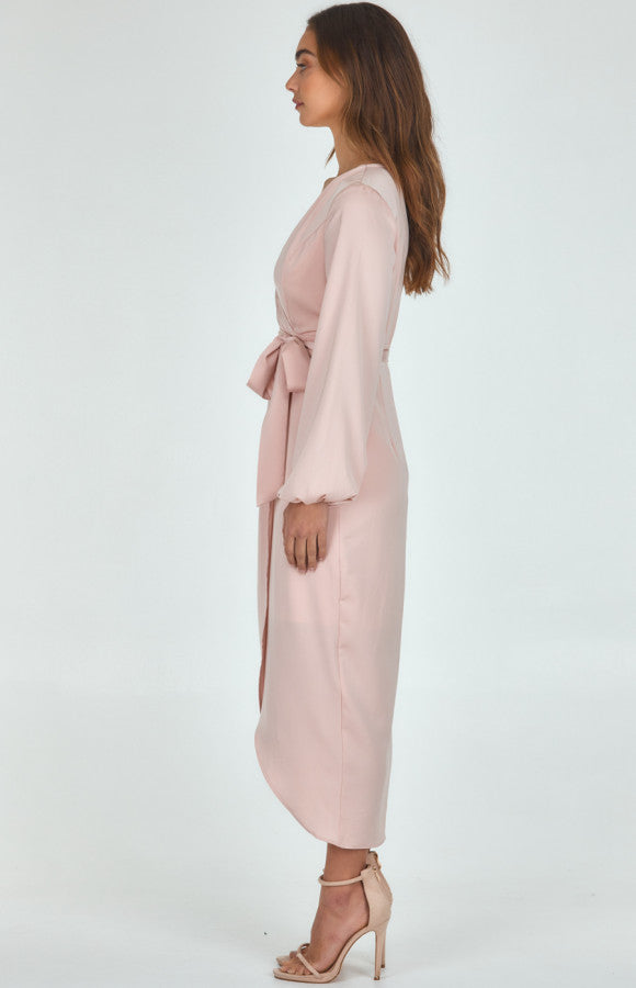 BLUSH TULIP MIDI DRESS