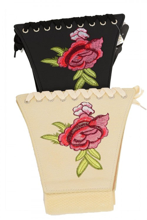 FLOWER POWER ROSE CORSET BELT