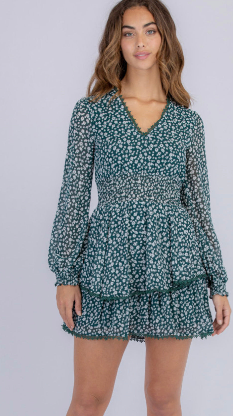 FLORAL LAYERED DRESS