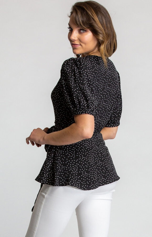 POLKA DOT BUBBLE BLOUSE