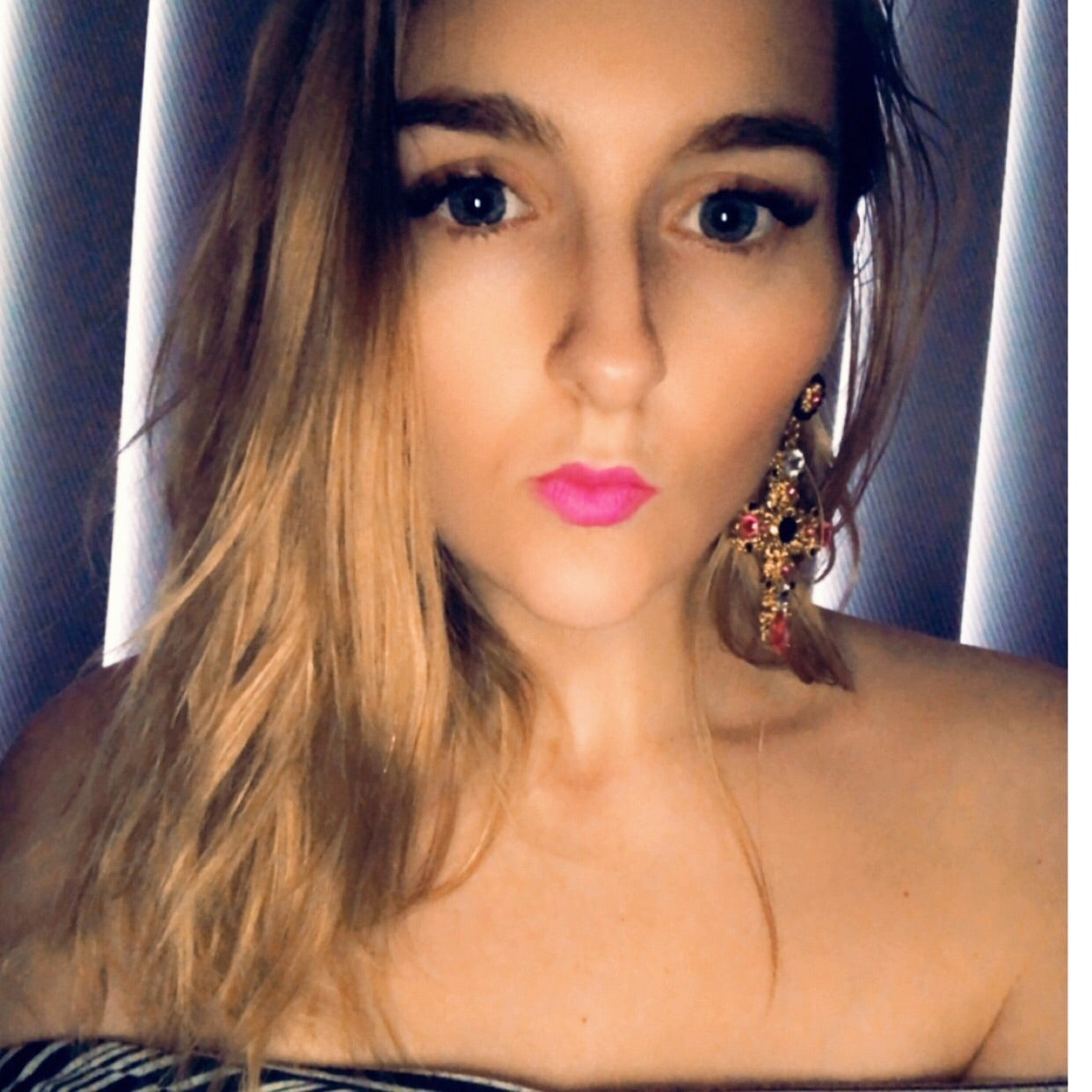 LOVE STRUCK CROSS EARRINGS
