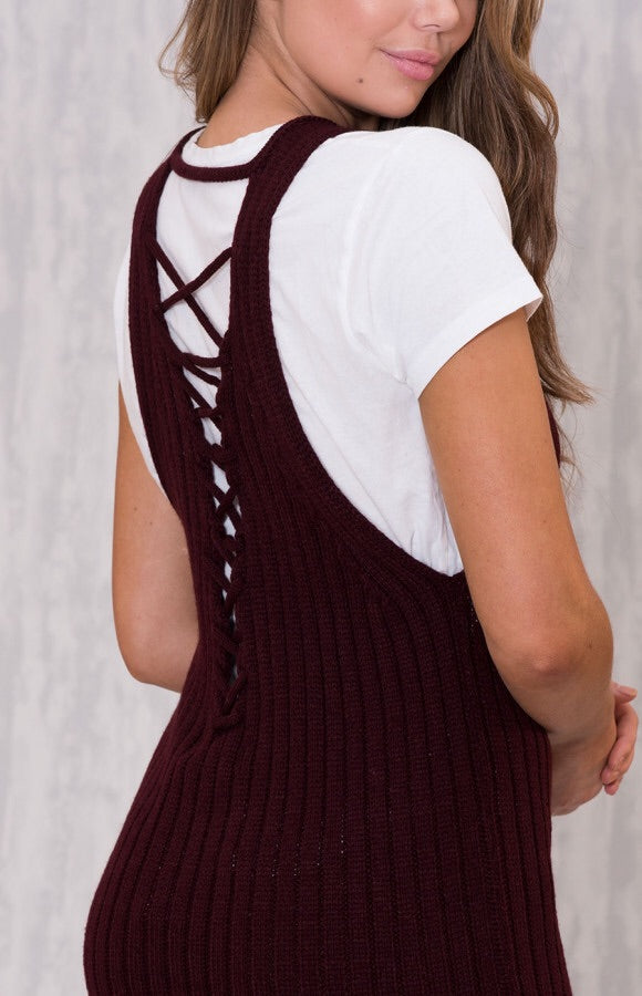 KNITTED CRISS CROSS DRSSS