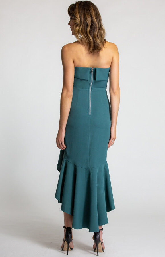 TEAL DREAM WATERFALL DRESS