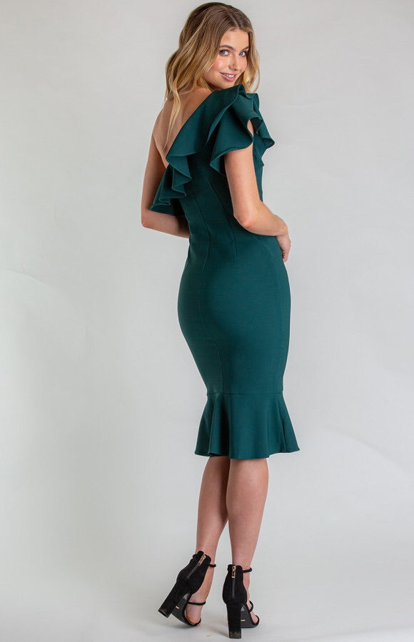 EMERALD FRILL MIDI