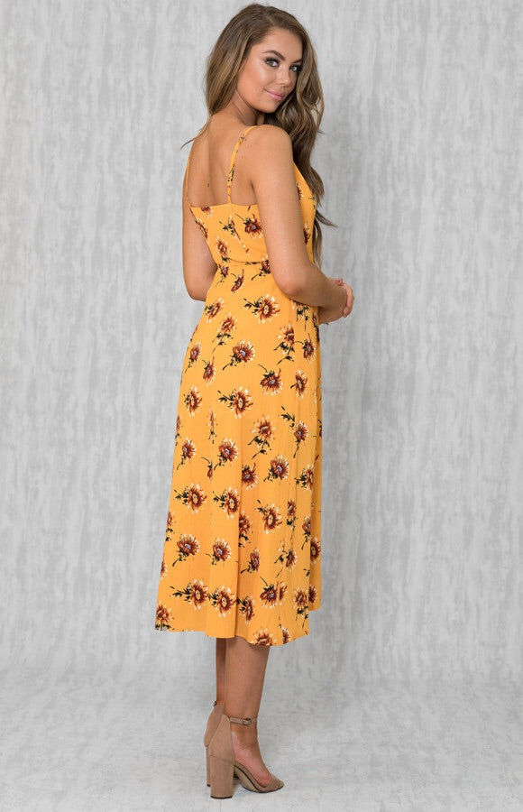 SUNFLOWER MIDI DRESS