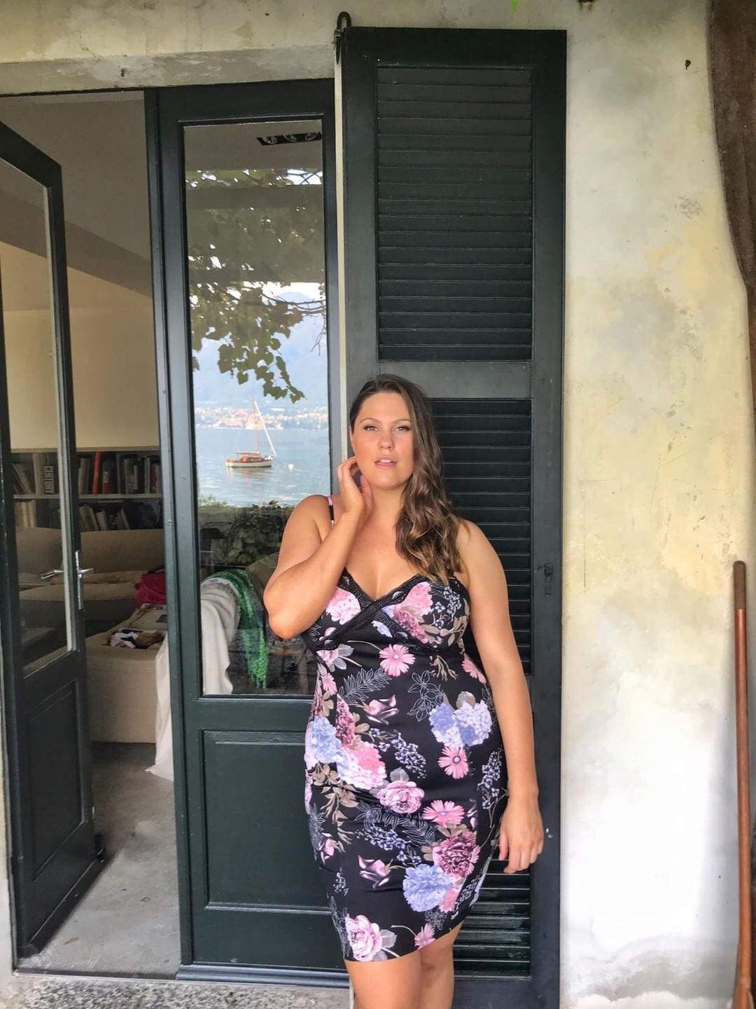 FLOWER MIDI DRESS