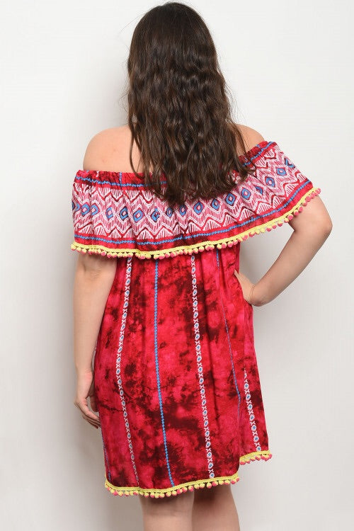 PLUS SIZE POM POM DRESS