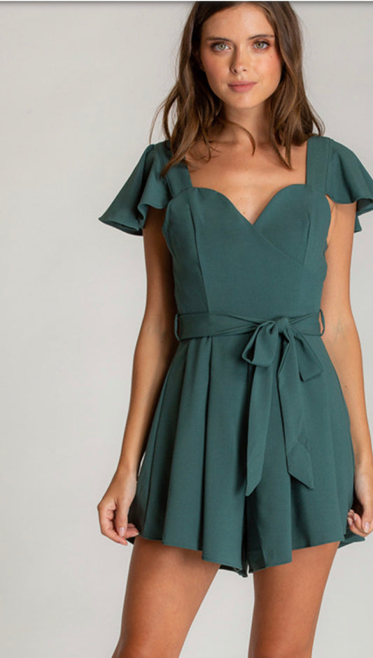 TEAL LOVE PLAYSUIT