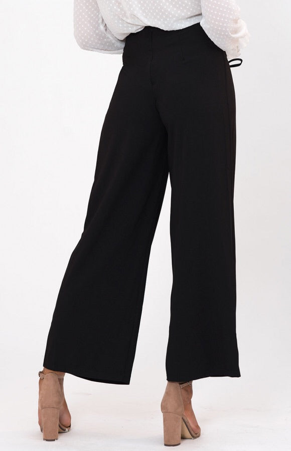 LACE UP WIDE LEG PANTS