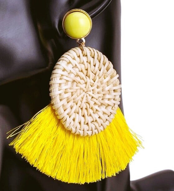 CANARY TASSEL EARRINGS