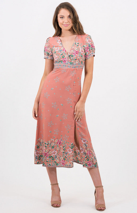 FLORAL PRINT BOHO DRESS