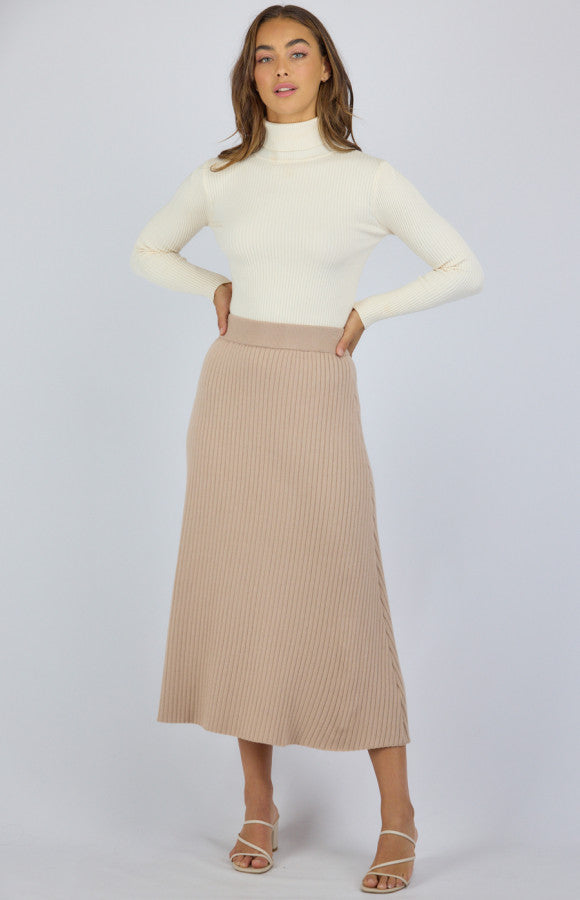 NUDE KNIT MIDI SKIRT