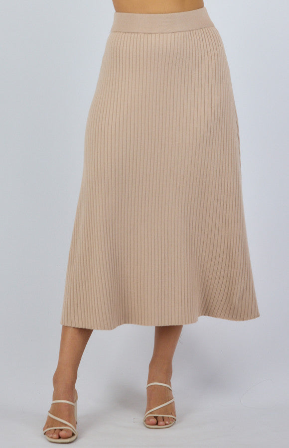 NUDE KNIT MIDI SKIRT