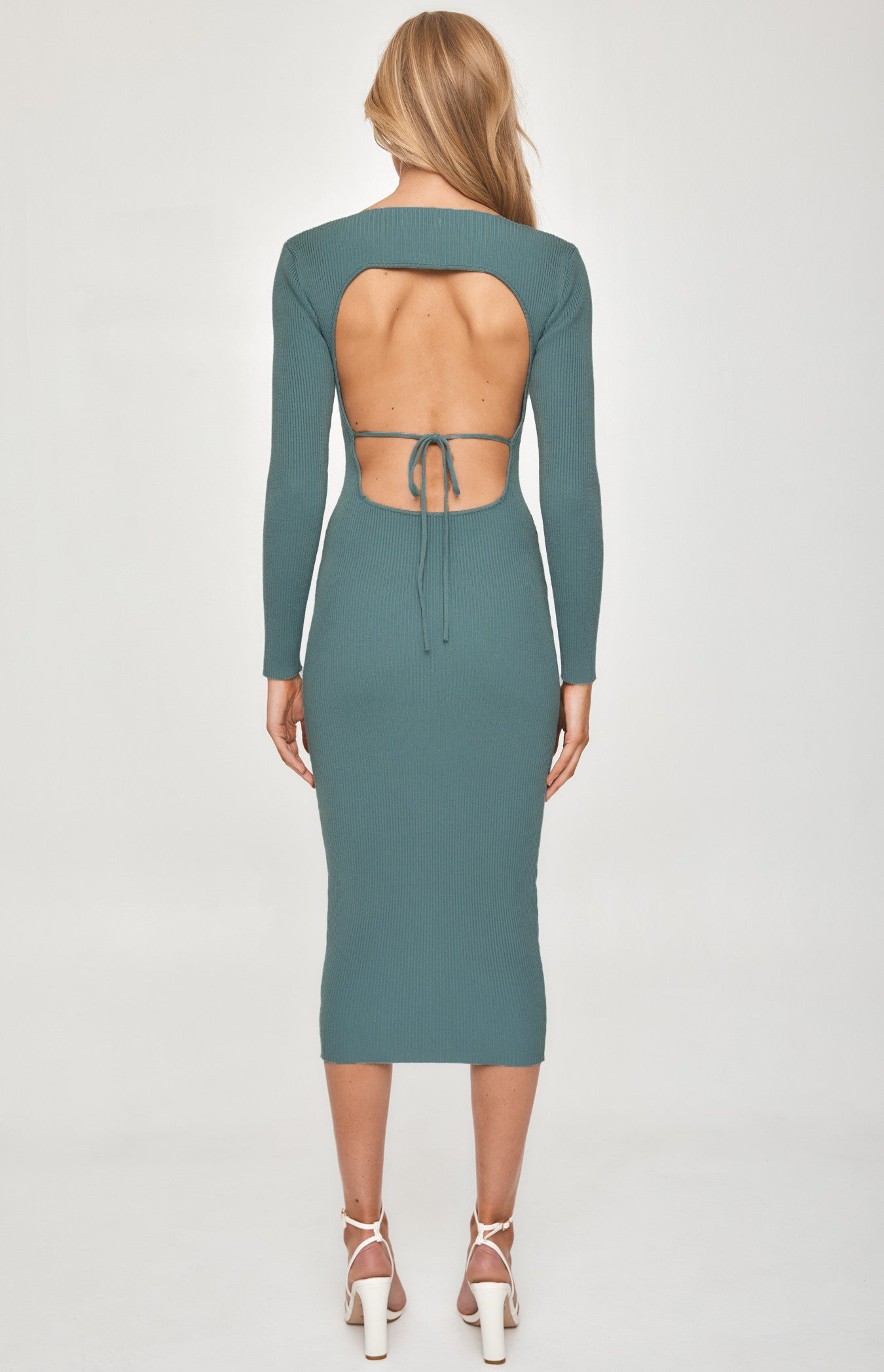 LUXE BACKLESS MIDI DRESS