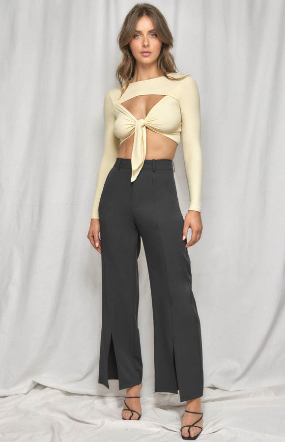 SWEET LEMON TIE TOP