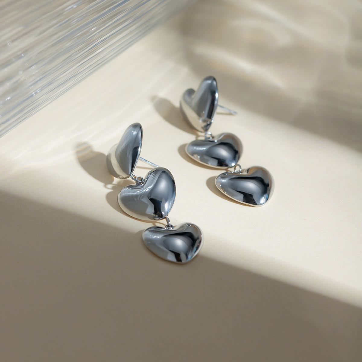 Steel Heart Earrings