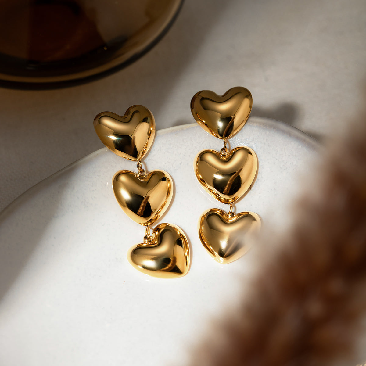 Steel Heart Earrings