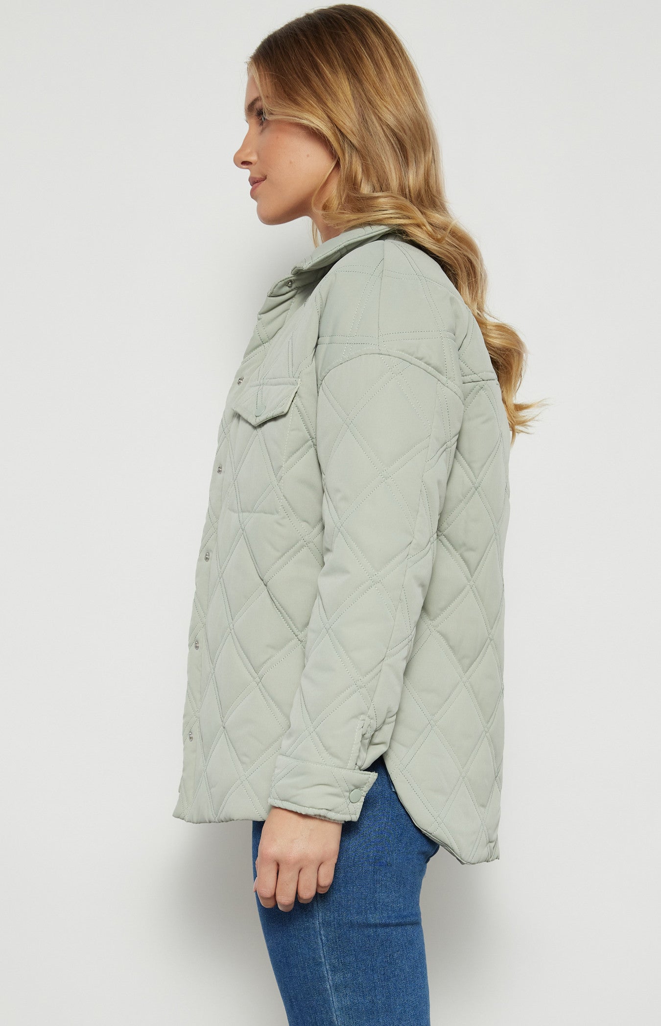 QUILTED TRUCKER JACKET