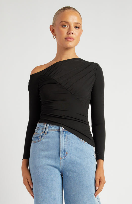 RUCHED JERSY TOP