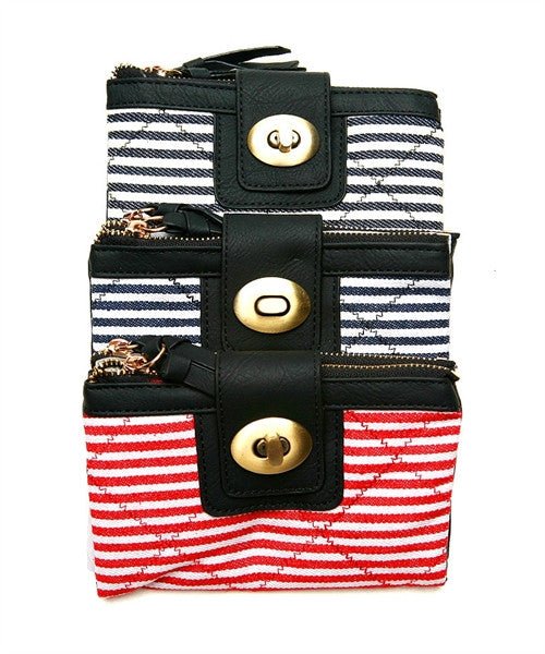 STRIPED WALLET