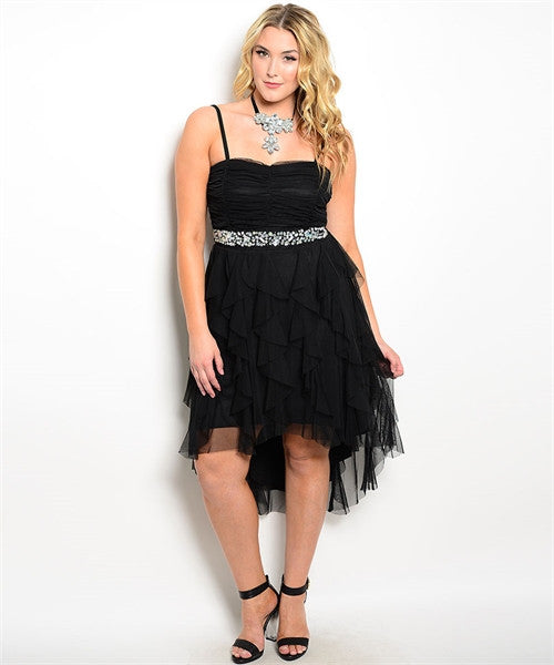 HIGH LOW BEADED DRESS