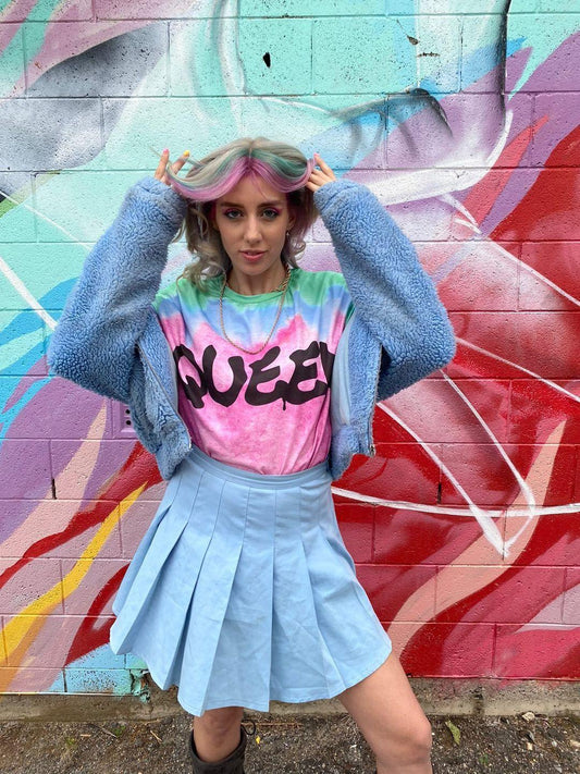 TIE DYE QUEEN T-SHIRT DRESS