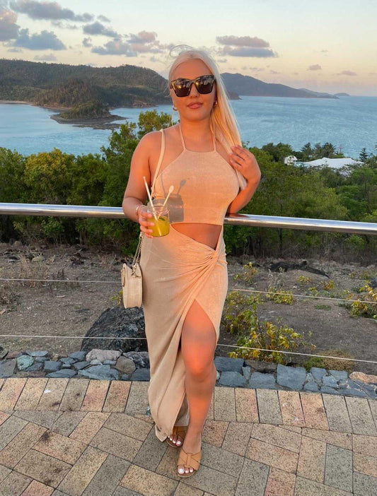 CHAMPAGNE KISS MAXI DRESS
