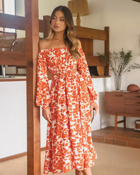OFF THE SHOULDER ALL SEASONS MAXI DRESS