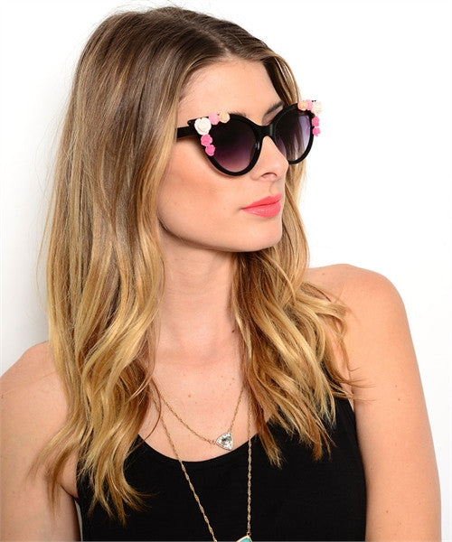 CAT EYE FLOWER SUNGLASSES