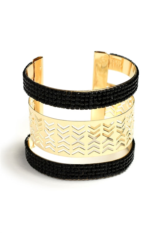 MULTI STONE CUTOUT LAYER CUFF