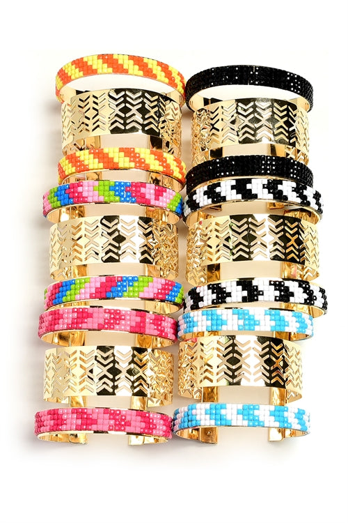 MULTI STONE CUTOUT LAYER CUFF