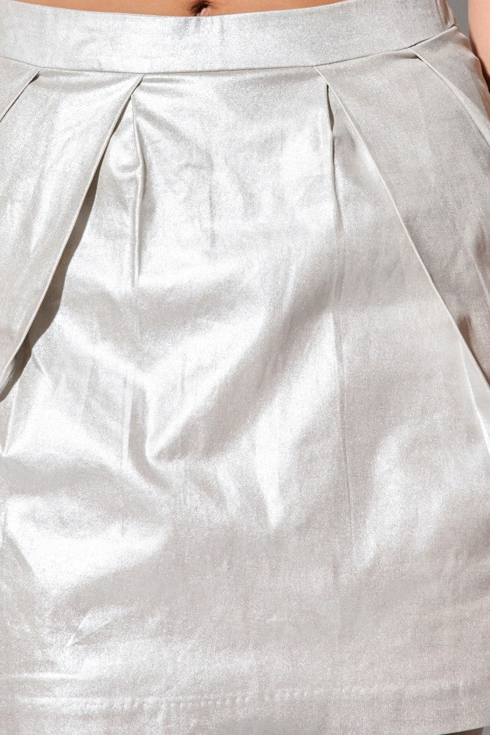 METALLIC MINI SKIRT