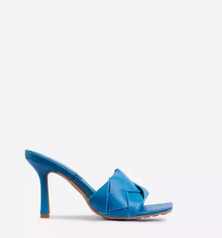 WOVEN PEEP TOE MULE