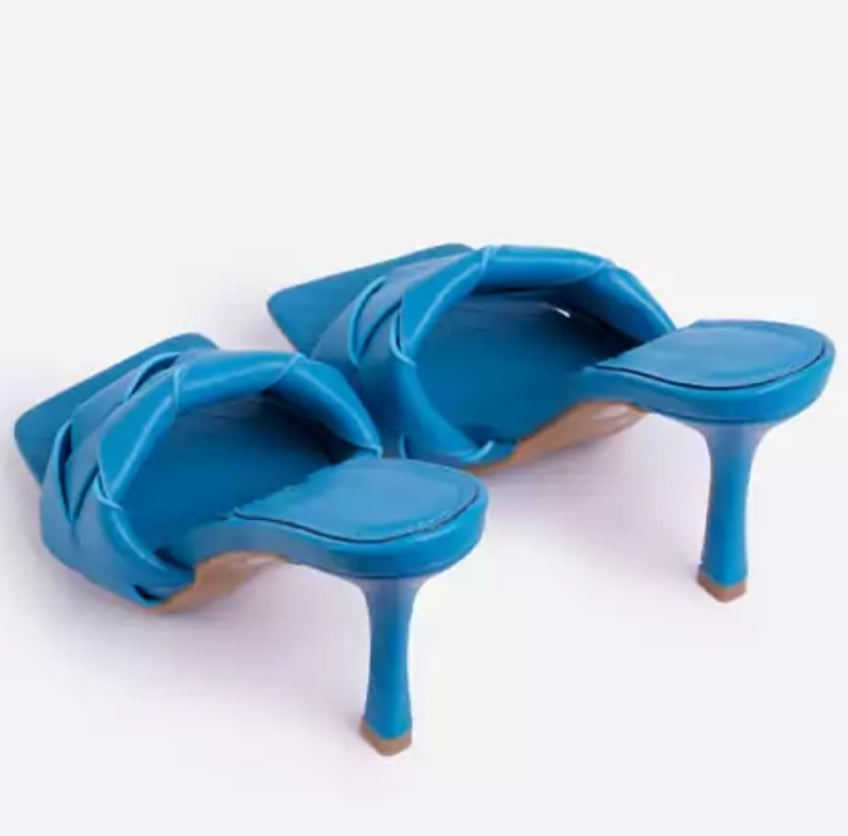 WOVEN PEEP TOE MULE