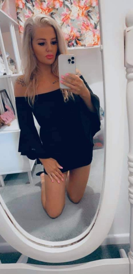 OFF THE SHOULDER  BELL DRESS