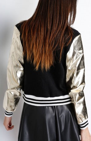GOLD BOMBER JACKET